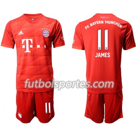Camisetas Niños Bayern de Múnich JAMES 11 Primera Equipacion 2019/2020